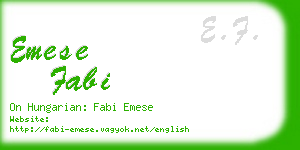 emese fabi business card